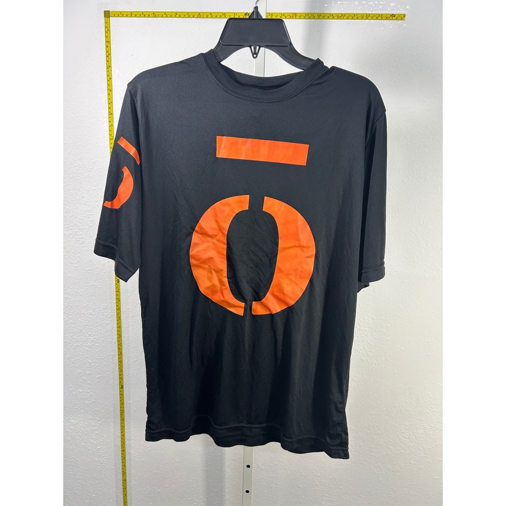 Team 365 Mens Motiv Graphic Performance T-Shirt Black Orange Size‎ Medium M